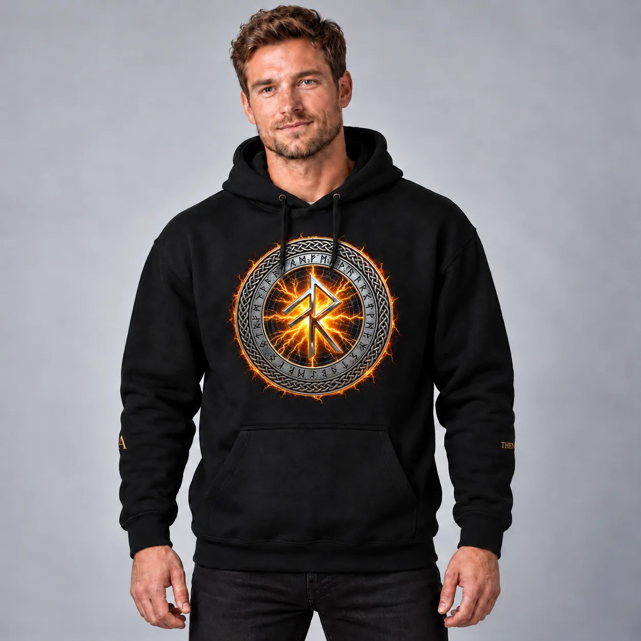 Энергия · Худи — bindrune print