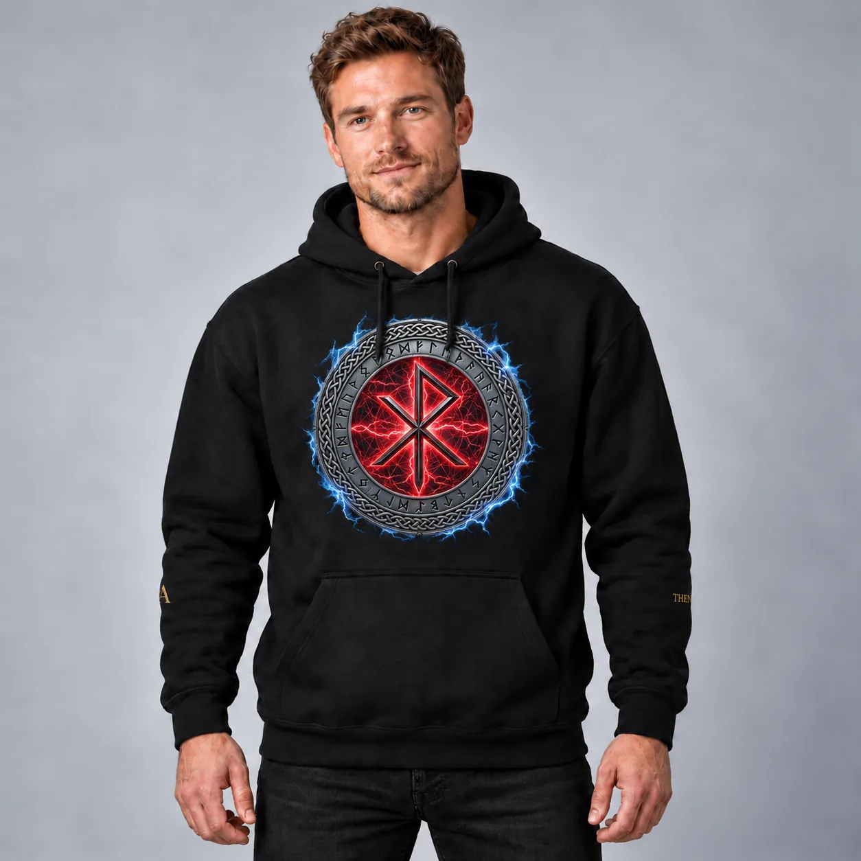 Любовь · Худи — bindrune print